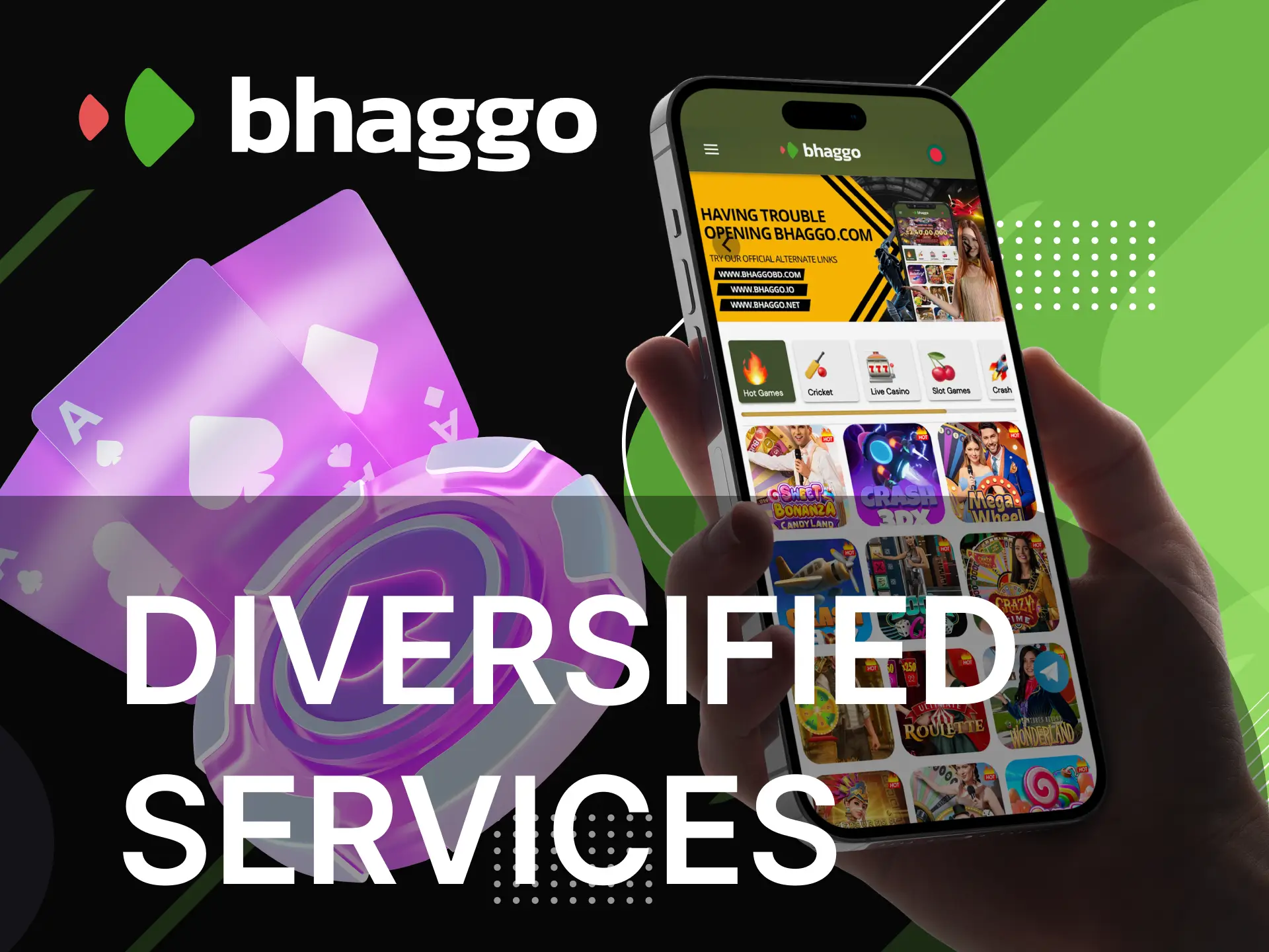 What does Bhaggo online casino offer to players.