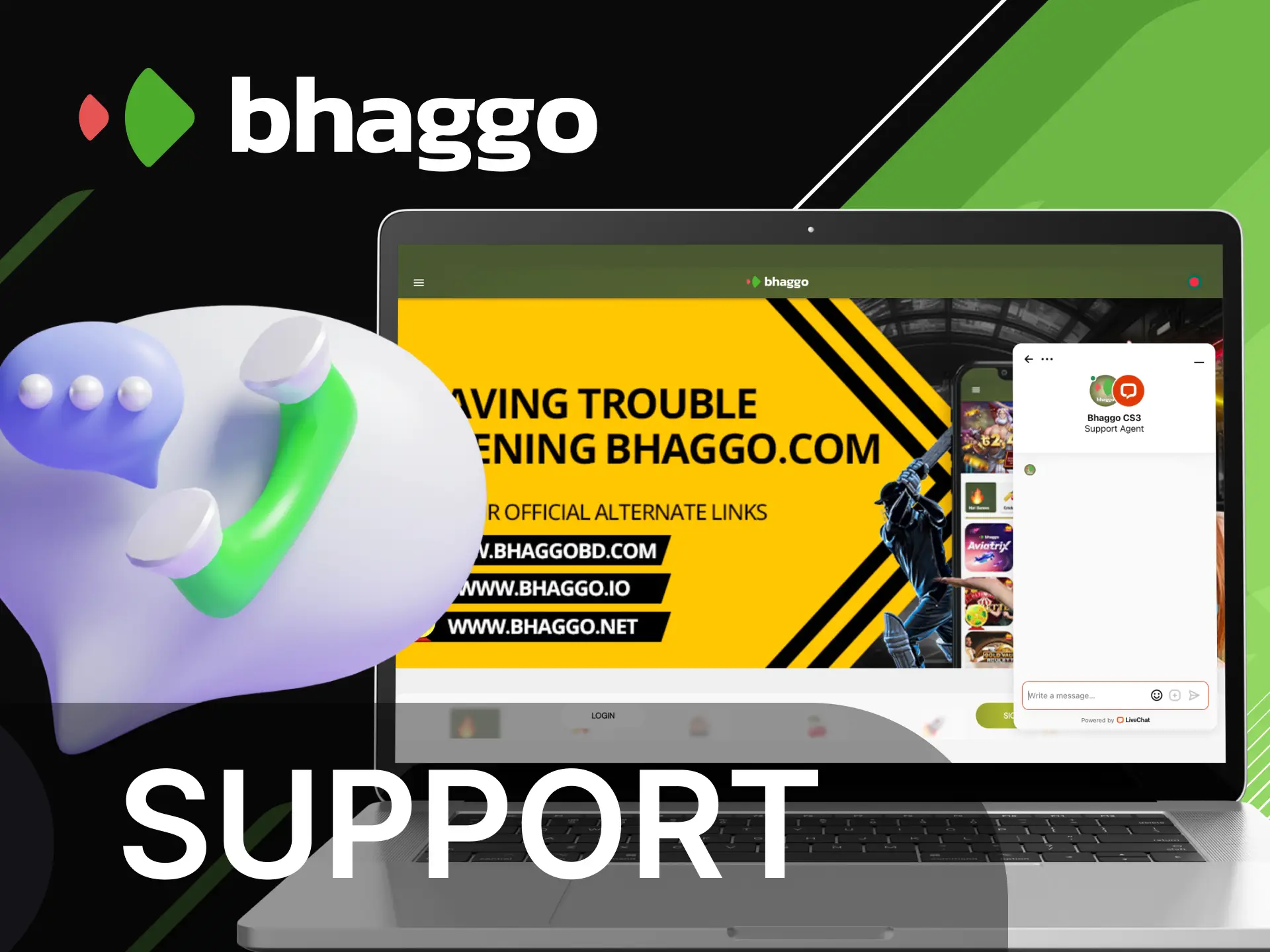 Is there a technical support service at Bhaggo online casino.