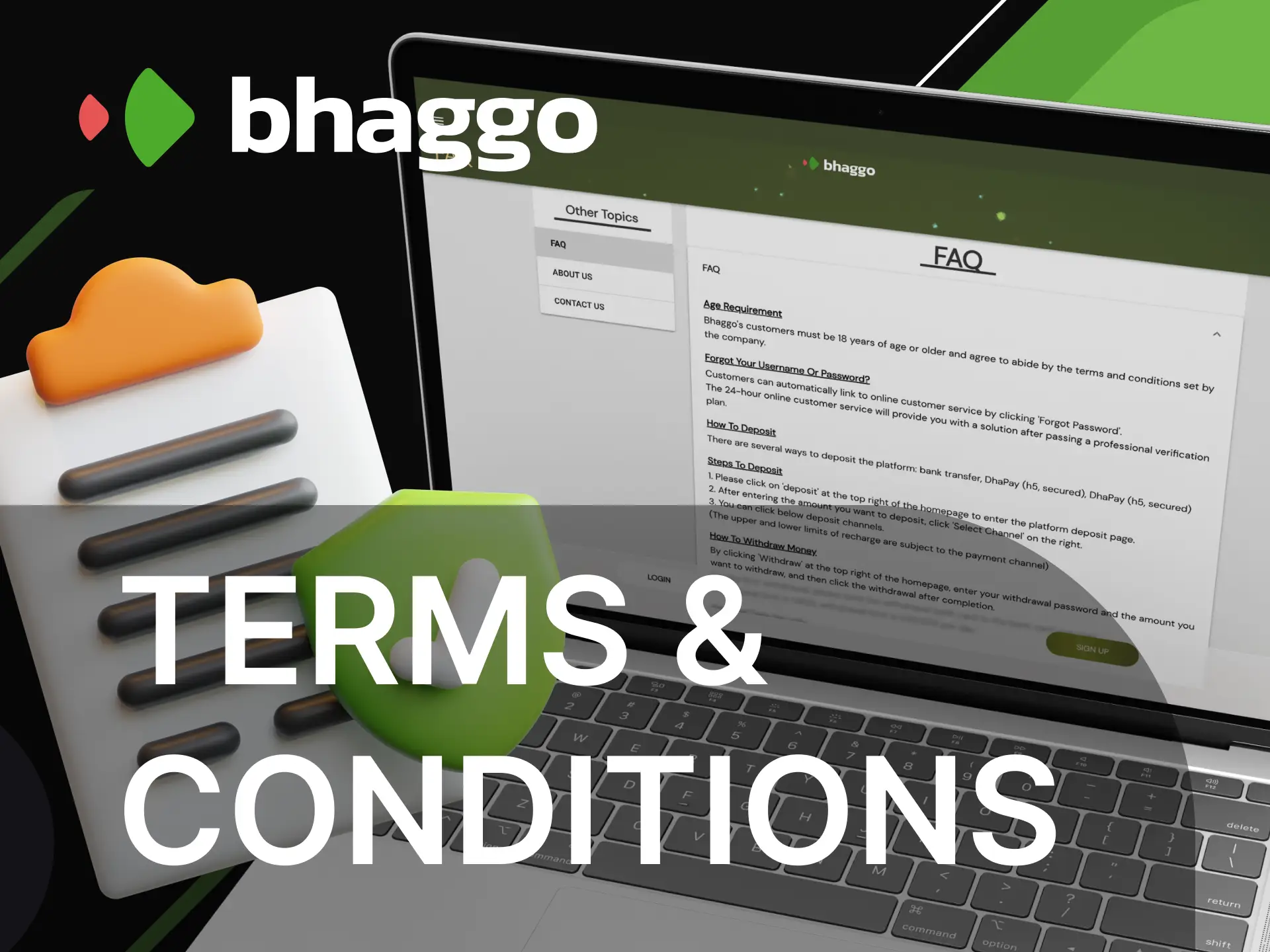 What are the conditions for receiving a bonus on the Bhaggo online casino website.