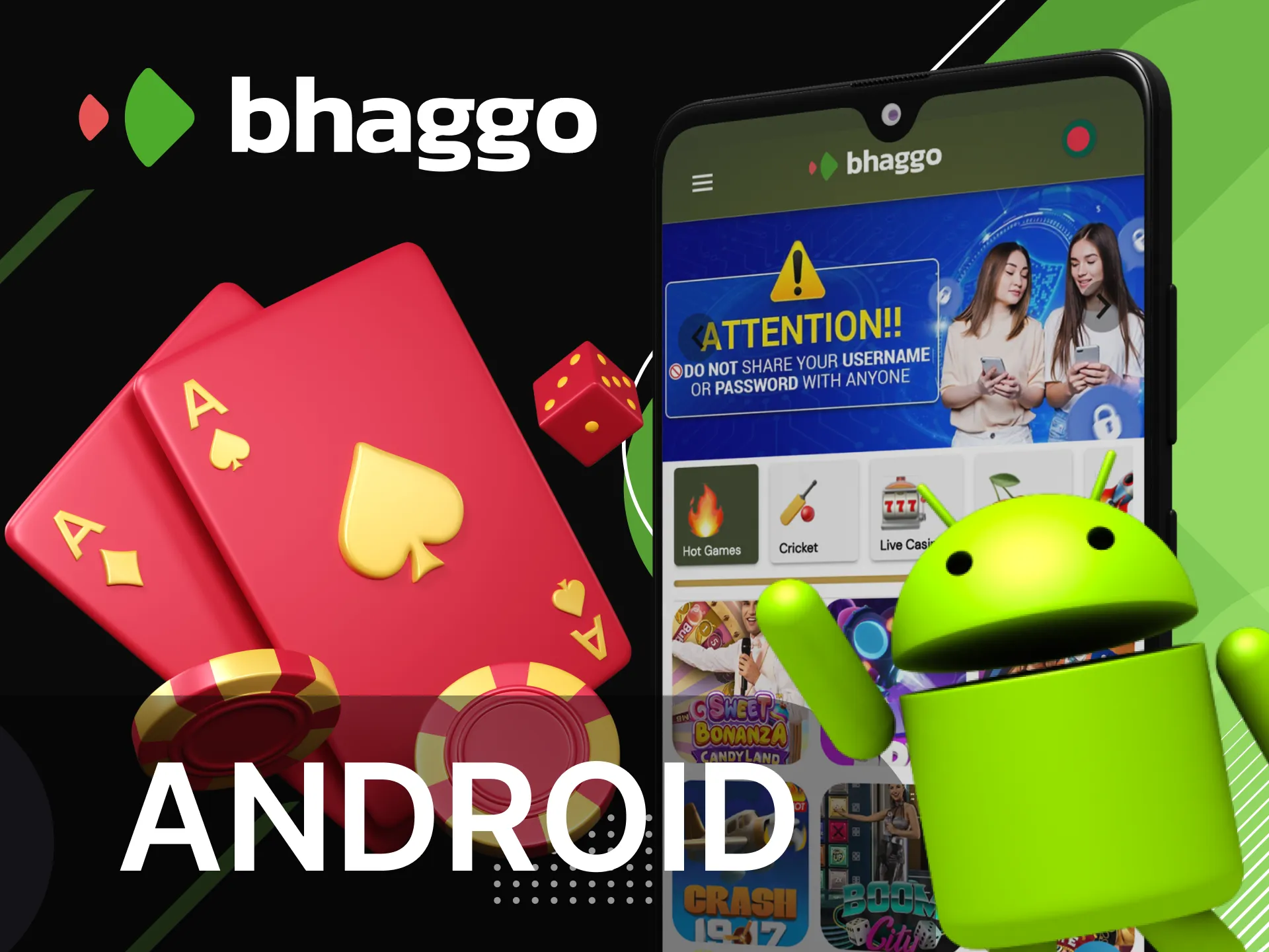 Can I download the Bhaggo online casino mobile application for an Android phone.