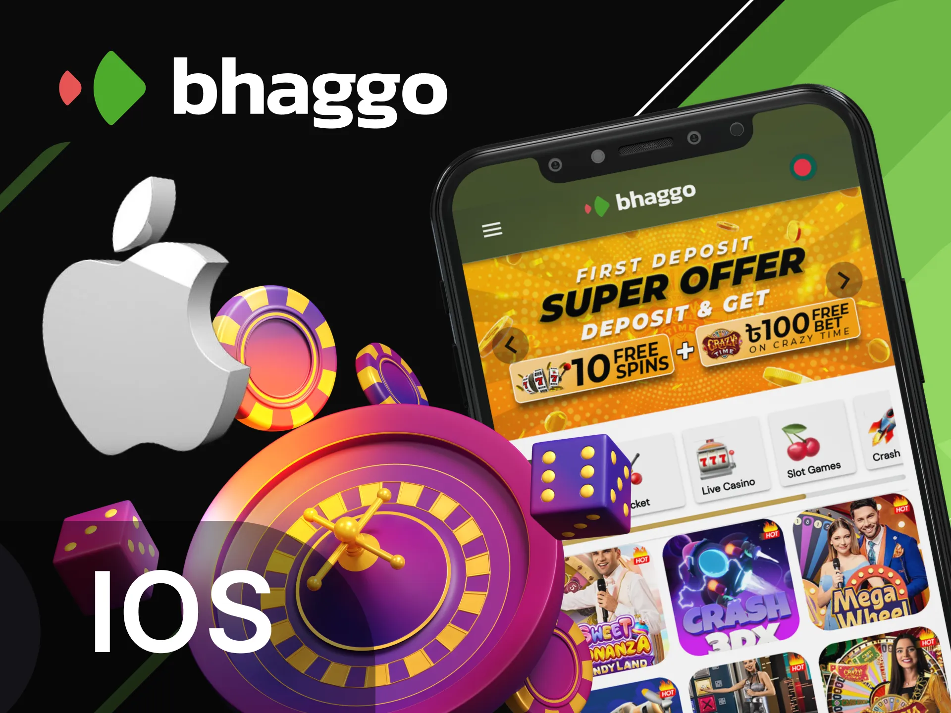 Is there a mobile application for Bhaggo online casino for iOS phone.