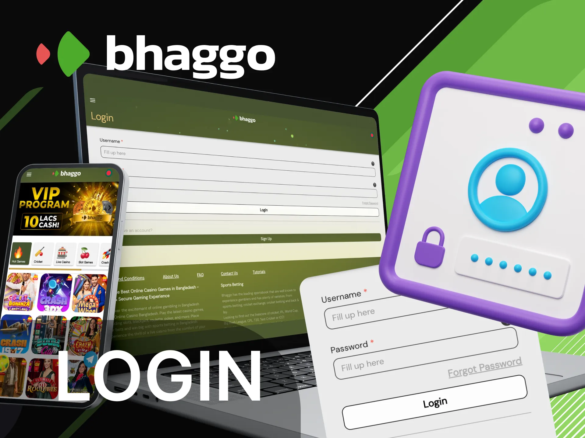 What you need to know to log in to the Bhaggo online casino website.