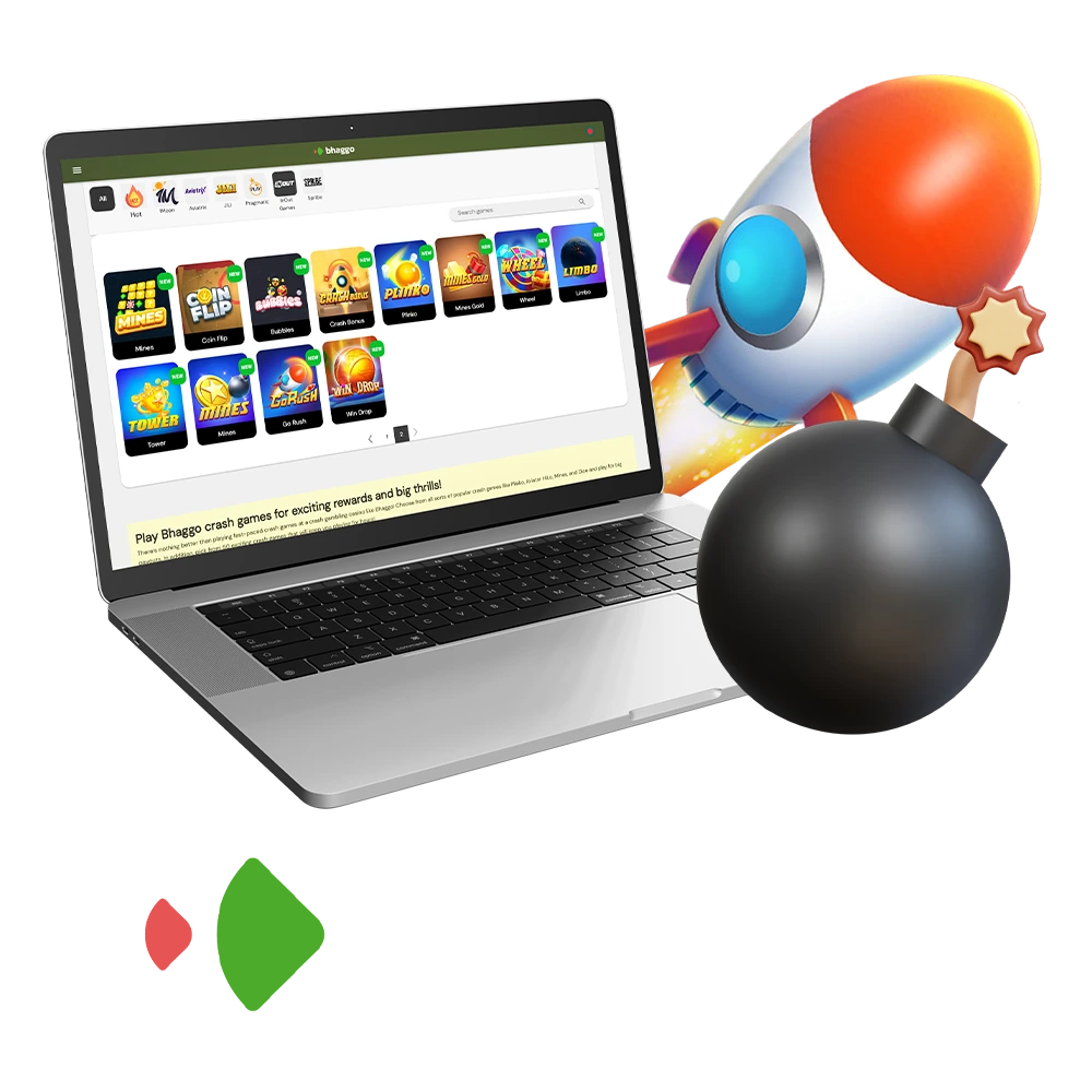 Play crash games at Bhaggo and win big.