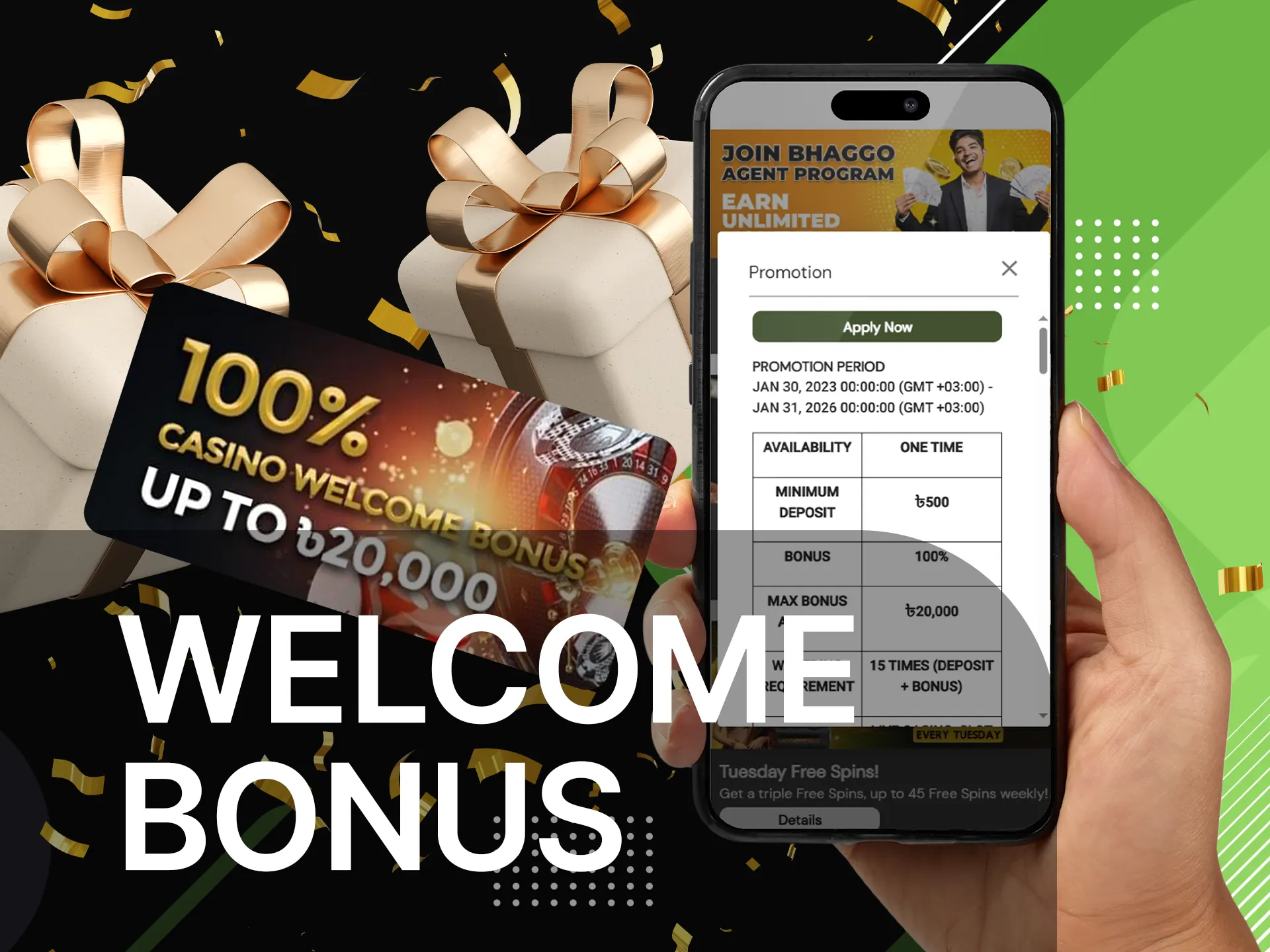 Play slots and claim your Bhaggo welcome bonus.