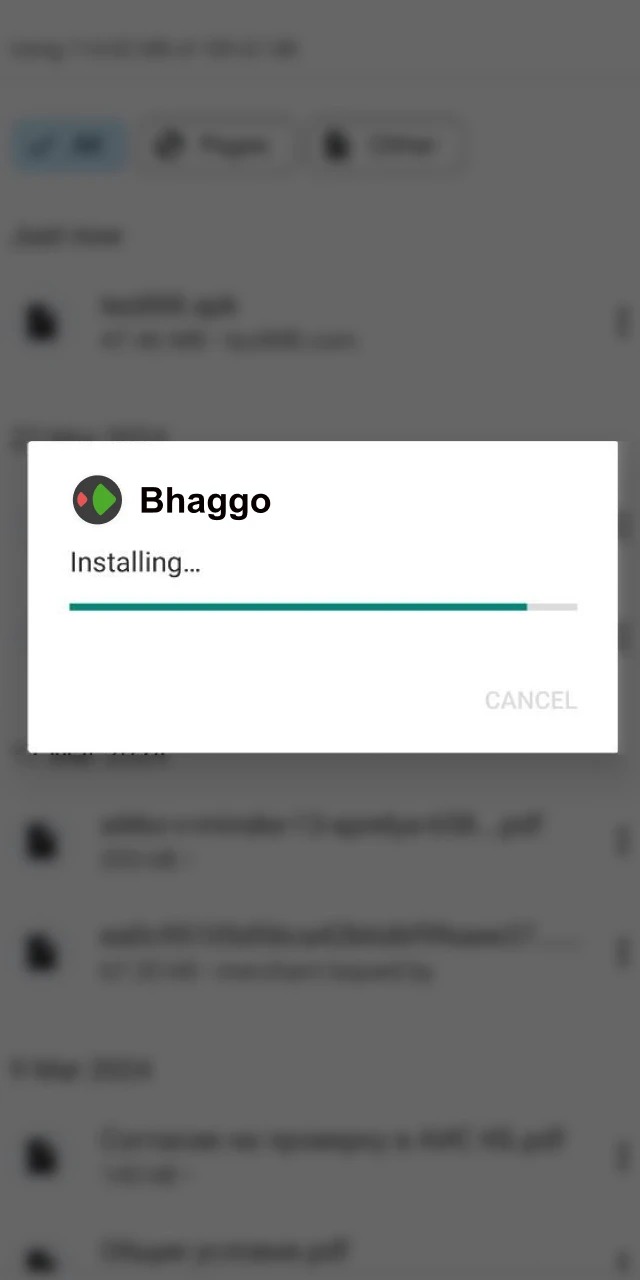 Install Bhaggo mobile app for Android.