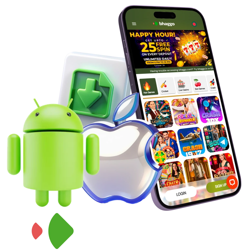 Download the Bhaggo mobile app on your phone.